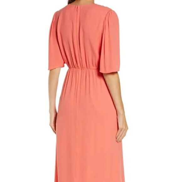 Chelsea 28 Ladies Coral Midi Twist Front Dress - Size Medium - Picture 8 of 10